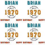 Vintage Born In (Year) Birthday For Him Her Personalised Wrapping Paper - Add a Name and Year