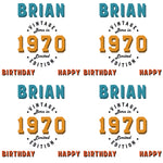 Vintage Name and Year Personalised Birthday Wrapping Paper