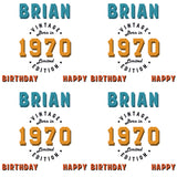 Vintage Name and Year Personalised Birthday Wrapping Paper