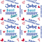 Best Husband Ever Blue Valentines Personalised Wrapping Paper