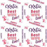Best Wife Valentines Personalised Wrapping Paper
