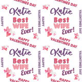 Best Wife Valentines Personalised Wrapping Paper