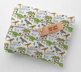 Dinosaurs Dino Personalised Christmas Wrapping Paper