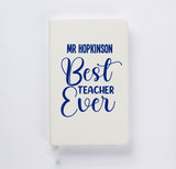 Personalised Best Teacher A5 Notebook