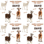 Goat Personalised Birthday Wrapping Paper