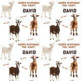 Goat Personalised Birthday Wrapping Paper