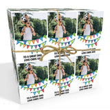 Father's Day Photo Bunting Personalised Wrapping Paper - Add a photo and a Name!