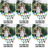 Father's Day Photo Bunting Personalised Wrapping Paper - Add a photo and a Name!
