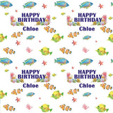 Tropical Fish Personalised Birthday Wrapping Paper (Recyclable)