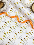 Personalised Sunflowers Birthday Wrapping Paper (Recyclable)
