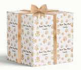 Paw Print Dog Mum Personalised Birthday Wrapping Paper - LARGE SHEET (A1) 24 x 32in/610 x 810mm
