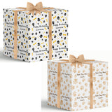 Paw Print Dog Mum Personalised Birthday Wrapping Paper - LARGE SHEET (A1) 24 x 32in/610 x 810mm