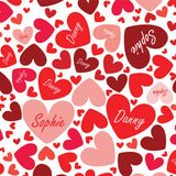 Personalised Hearts Wrapping Paper - Valentines Day For Him or Her Love