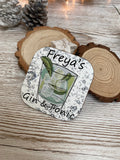 Personalised Gin and Tonic Drinks Coaster - High Gloss Finish 10cm x 10cm