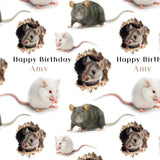 Rats Personalised Birthday Wrapping Paper