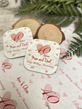 Custom Coaster | Ruby Anniversary Keepsake | Glossy Hardboard, 10Cm Square, Rounded Corners