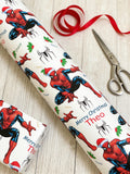 Spiderman Personalised Christmas Gift Wrap,  Matt Recyclable Paper, Multiple Sizes Available