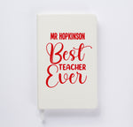 Personalised Best Teacher A5 Notebook