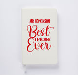 Personalised Best Teacher A5 Notebook