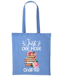 ONE MORE CHAPTER Bookworm Bag Cotton Shopper Book Lover for her Tote Books