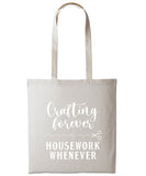 Crafting Tote Bag Cotton Shopper CRAFTERS CRAFT Personalised Text Reusable