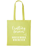 Crafting Tote Bag Cotton Shopper CRAFTERS CRAFT Personalised Text Reusable