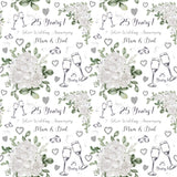 25 Years Floral Silver Wedding Anniversary Personalised Wrapping Paper