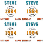 Vintage Born In (Year) Birthday For Him Her Personalised Wrapping Paper - Add a Name and Year