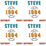 Vintage Born In (Year) Birthday For Him Her Personalised Wrapping Paper - Add a Name and Year