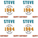 Vintage Name and Year Personalised Birthday Wrapping Paper