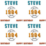 Vintage Name and Year Personalised Birthday Wrapping Paper