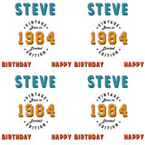 Vintage Name and Year Personalised Birthday Wrapping Paper