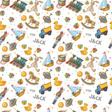 Vintage Toys Personalised Birthday Wrapping Paper