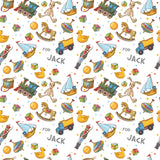 Vintage Toys Personalised Birthday Wrapping Paper