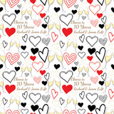 10 Year Wedding Anniversary Personalised Wrapping Paper