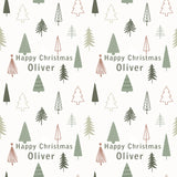 Christmas Trees Personalised Wrapping Paper - Large Sheet