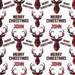 Tartan Stag Personalised Christmas Wrapping Paper