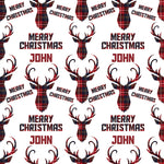 Tartan Stag Personalised Christmas Wrapping Paper