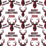 Tartan Stag Personalised Christmas Wrapping Paper