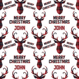 Tartan Stag Personalised Christmas Wrapping Paper