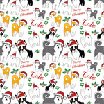 Cartoon Dog Personalised Christmas Wrapping Paper