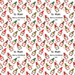 Gnome Gonk Christmas Personalised Wrapping Paper