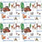 Baby's 1st Christmas Forest Animals Personalised Wrapping Paper