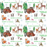 Baby's 1st Christmas Forest Animals Personalised Wrapping Paper