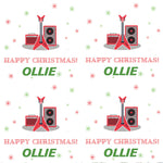 Guitar Personalised Christmas Wrapping Paper