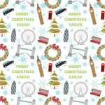 London Personalised Christmas Wrapping Paper