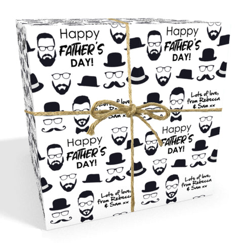 Beard Themed Father's Day Personalised Wrapping Paper