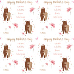 Mother's Day Bears Personalised Mother's Day Wrapping Paper