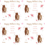 Mother's Day Bears Personalised Mother's Day Wrapping Paper