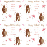 Mother's Day Bears Personalised Mother's Day Wrapping Paper